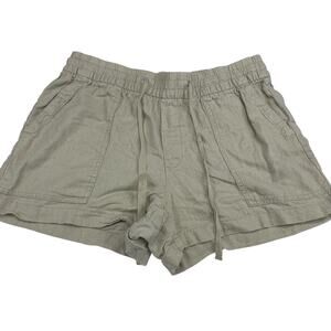 Gap Womens Soft Linen Blend Pull On Short size S Beige Tan Khaki